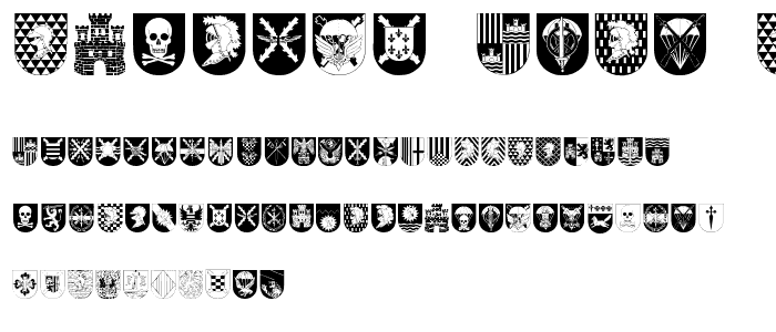 Spanish Army Shields font